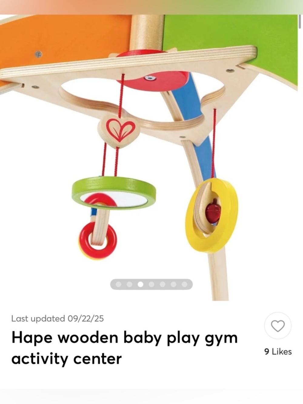 Activity Hape Wooden Baby Play Gym - Blue & Green - Picture 4 of 10